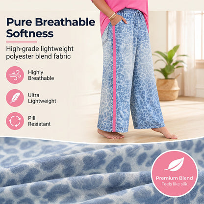 Haut ample et pantalon à imprimé léopard pour femme
