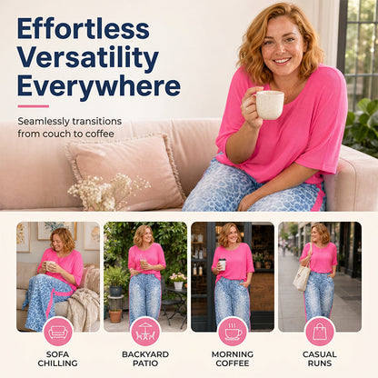 Haut ample et pantalon à imprimé léopard pour femme