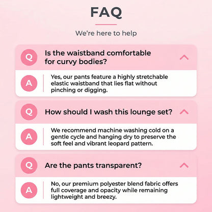 Haut ample et pantalon à imprimé léopard pour femme