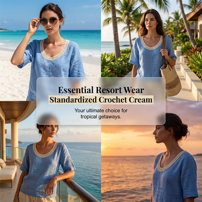 👚 50% DE RÉDUCTION 🌸 Blouse d’été vintage en dentelle – Détails délicats & coupe légère – Parfaite pour un look romantique ou chic au quotidien – féminine, respirante et intemporelle ✨🌿
