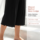 👖🌸 PROMO FLASH 50% ! Pantanon Court Femme Jambes Larges à Volants – Ultra-Extensible, Taille Élastique, Tissu Respirant, Tailles S-3XL, Idéal Été & Quotidien ✨