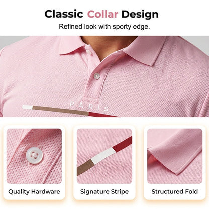 👕☀️ PROMO FLASH 50% ! Ensemble Polo + Short Homme 2 Pièces – Tissu Polyester Respirant, Col Classique, Ceinture Élastique, 10 Couleurs, Tailles S-4XL ✨