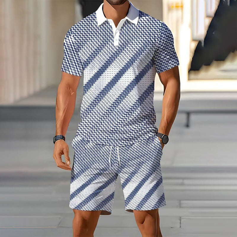 👕☀️ PROMO FLASH 50% ! Ensemble Polo + Short Homme 2 Pièces – Tissu Polyester Respirant, Col Classique, Ceinture Élastique, 10 Couleurs, Tailles S-4XL ✨