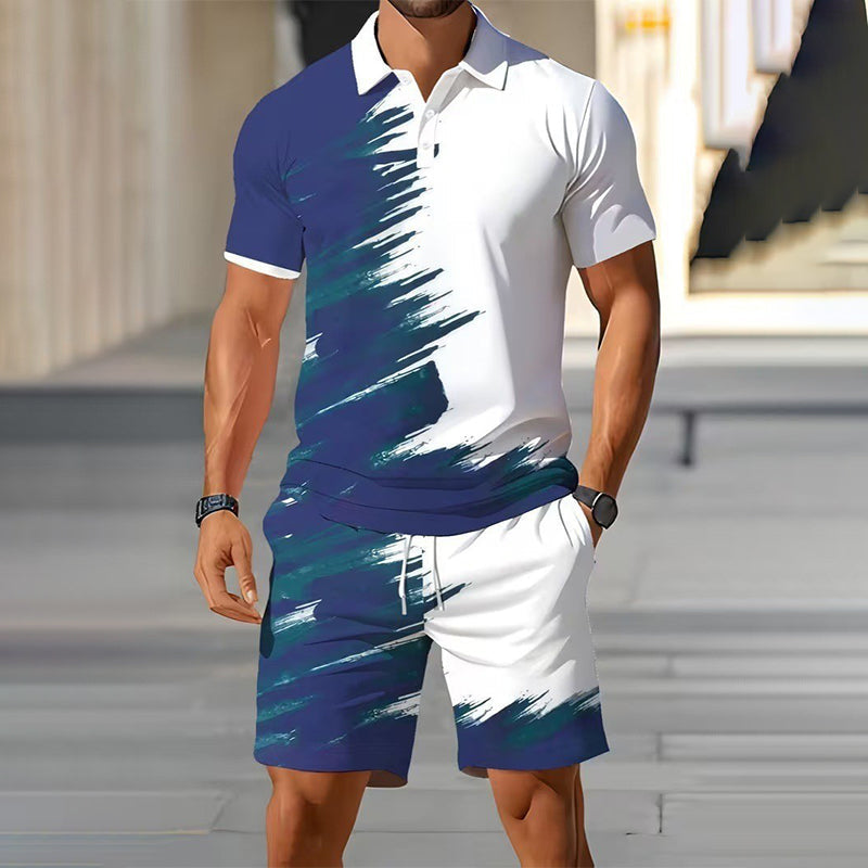👕☀️ PROMO FLASH 50% ! Ensemble Polo + Short Homme 2 Pièces – Tissu Polyester Respirant, Col Classique, Ceinture Élastique, 10 Couleurs, Tailles S-4XL ✨