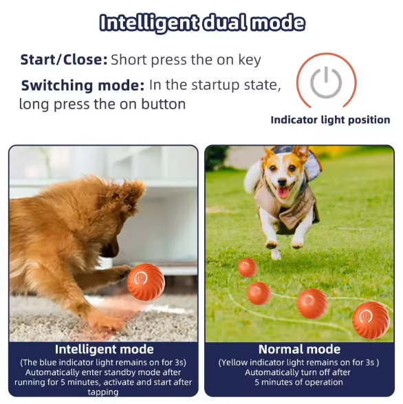 🥳VENTE CHAUDE 2026🥳💞50 000+ VENDUS !👵❤️ -50 % DE RÉDUCTION ! Balle Interactive Intelligente Rebondissante pour Animaux de Compagnie
