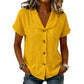 🔔 Plus que 100 pièces ! 🌺 Chemise à manches courtes en coton et lin pour femme