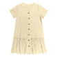 Robe à nouer pour femme, robe d'été ample en coton et lin, avec ourlet à volants, robe décontractée à manches courtes