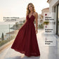 💞👗 PROMO FLASH 50% ! Robe Longue Dos Nu à Col Licou Femme – Silhouette Maxi Fluide, Tissu Froissé Premium, 2 Coloris, Tailles S-5XL, Idéale Soirées d'Été & Événements Élégants ✨