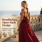 💞👗 PROMO FLASH 50% ! Robe Longue Dos Nu à Col Licou Femme – Silhouette Maxi Fluide, Tissu Froissé Premium, 2 Coloris, Tailles S-5XL, Idéale Soirées d'Été & Événements Élégants ✨