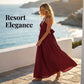 💞👗 PROMO FLASH 50% ! Robe Longue Dos Nu à Col Licou Femme – Silhouette Maxi Fluide, Tissu Froissé Premium, 2 Coloris, Tailles S-5XL, Idéale Soirées d'Été & Événements Élégants ✨