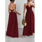 💞👗 PROMO FLASH 50% ! Robe Longue Dos Nu à Col Licou Femme – Silhouette Maxi Fluide, Tissu Froissé Premium, 2 Coloris, Tailles S-5XL, Idéale Soirées d'Été & Événements Élégants ✨