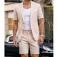 ⌛Offre à durée limitée – Ensemble deux pièces de costume à manches courtes pour homme