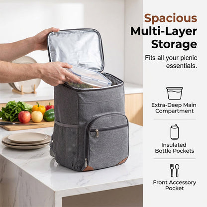 ⌛Offre à durée limitée – Sac à dos isotherme étanche pour pique-nique