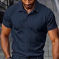 👔✨ PROMO -50% ! Chemise Décontractée à Manches Courtes Homme – Couleur Unie Polyvalente, Coupe Classique Flatteuse, Tissu Respirant Stretch, Port Toutes Occasions · Blanc & Bleu 🔥