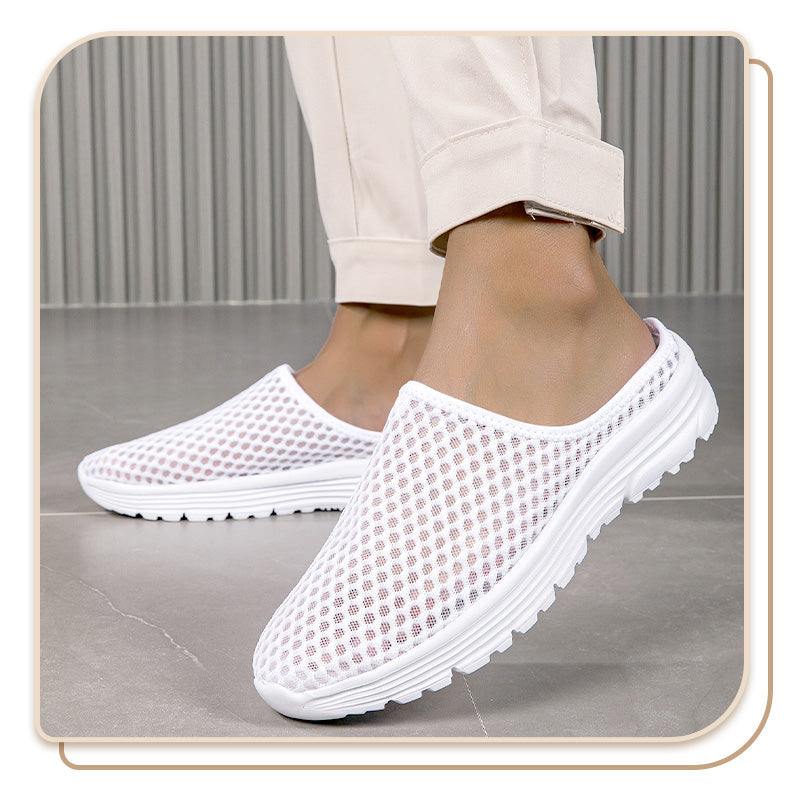 Mules en maille confortables et respirantes