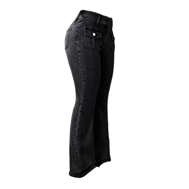 Jean évasé taille haute pour femme