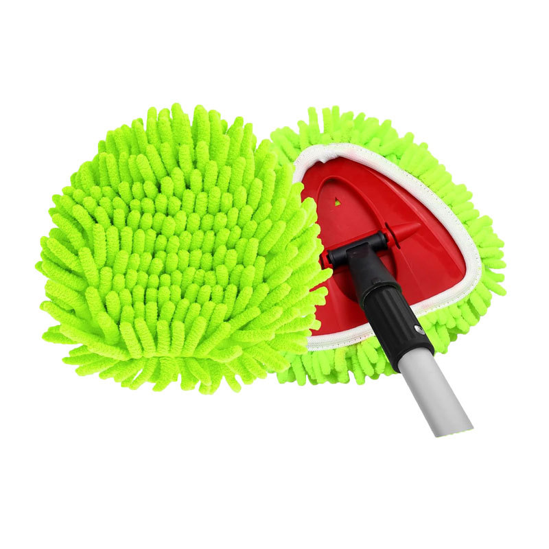 🧹Tête de rechange pour balai à franges Chenille Spin : des têtes au design unique qui transforment le balai à franges en plumeau à long manche, avec seau et manche équipés d'un filtre pour le nettoyage à sec✨