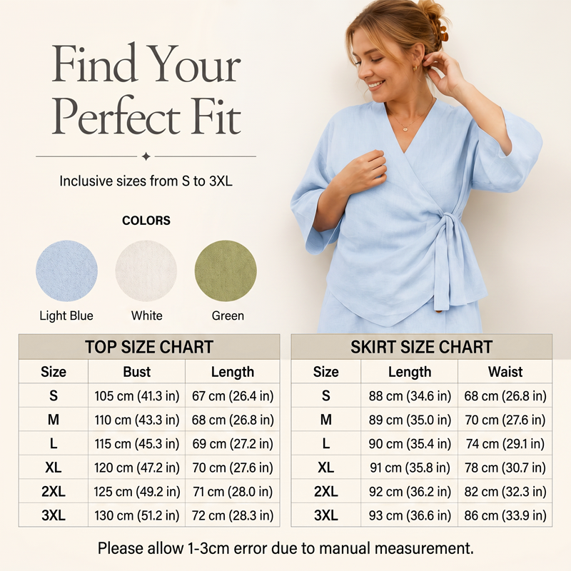 Vêtements décontractés pour femmes : un ensemble deux pièces comprenant un haut et une jupe boutonnée sur le côté, avec des poches.💝