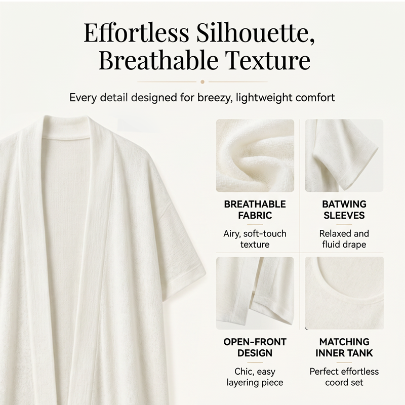 Ensemble 2 pièces pour femme : débardeur et cardigan