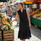 Robe d'été sans manches pour femme, avec volants sur le devant
