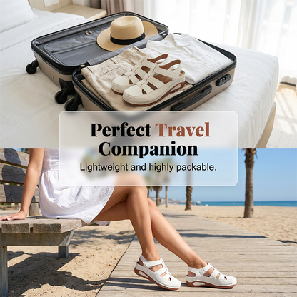 Sandales à talon compensé, confortables et respirantes