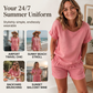 Ensemble deux pièces en lin et coton – style décontracté et ultra confortable 🌸