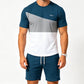 📢📢50% OFF !! ⏰Ensemble t-shirt et short color-block pour homme