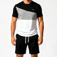 📢📢50% OFF !! ⏰Ensemble t-shirt et short color-block pour homme