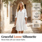 🎉NOUVEAUTÉ – OFFRE À DURÉE LIMITÉE 💞Robe tissée à col en V et ourlet à volants pour femme