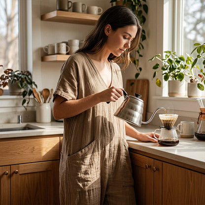 🔥Nouveautés et best-sellers – Combinaison d'été ample à col en V pour femme