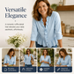 👚✨ Haut élégant pour femme, orné de volants et d'un col en V – féminin, léger et polyvalent – parfait pour le quotidien, le bureau et les occasions spéciales.
