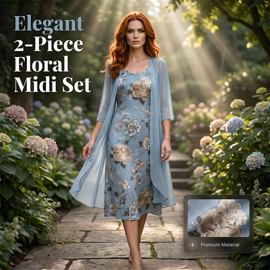Robe midi à motifs floraux pour femme