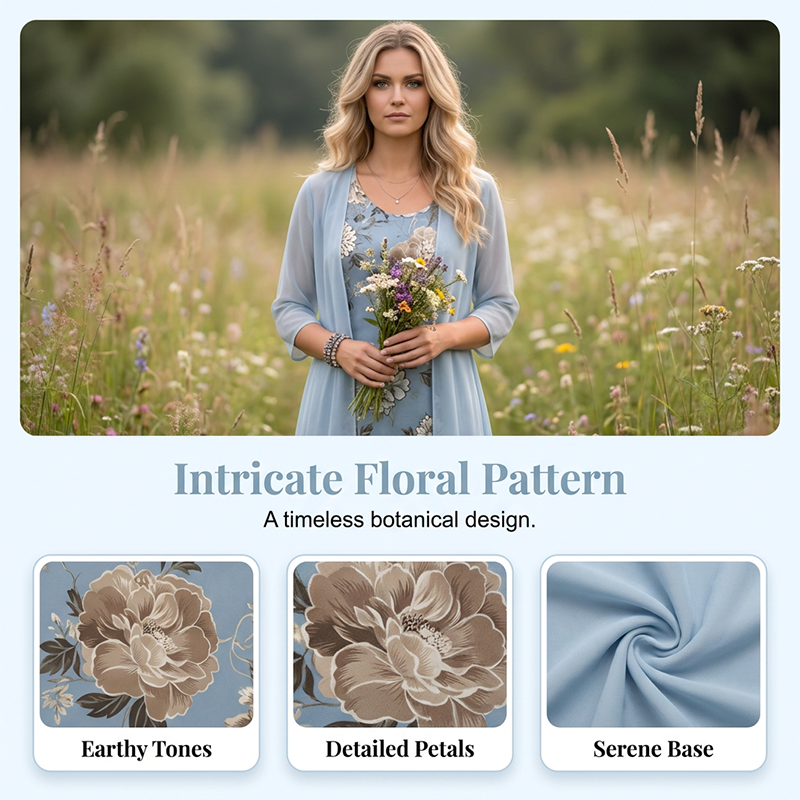 Robe midi à motifs floraux pour femme