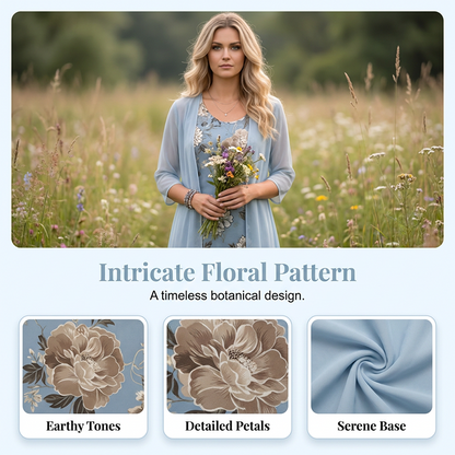 Robe midi à motifs floraux pour femme