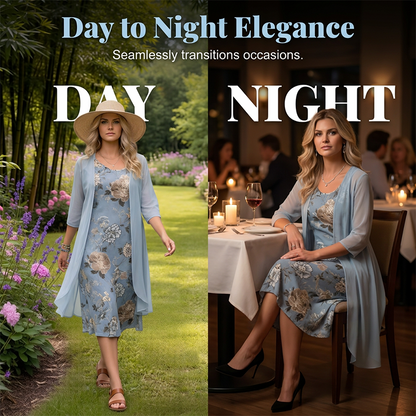 Robe midi à motifs floraux pour femme