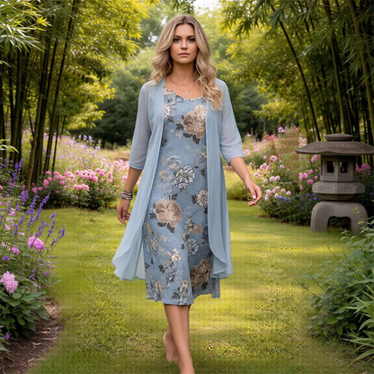 Robe midi à motifs floraux pour femme