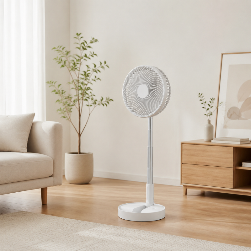 Ventilateur de sol télescopique multifonctionnel portable