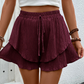 📢📢-40% !! ⏰Short Fluide à Volants Superposés pour Femme