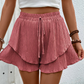 📢📢-40% !! ⏰Short Fluide à Volants Superposés pour Femme