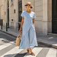 👗 Robe élégante pour femme à encolure ronde – couleur unie, polyvalente et intemporelle – parfaite au quotidien, au bureau et pour les occasions spéciales | Livraison gratuite