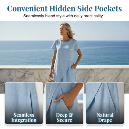👗 Robe élégante pour femme à encolure ronde – couleur unie, polyvalente et intemporelle – parfaite au quotidien, au bureau et pour les occasions spéciales | Livraison gratuite