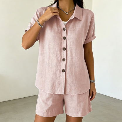🔥50 % DE RÉDUCTION | PLUS DE 50 000 VENDUS 🍊👚 Ensemble 2 pièces pour femme en mélange de haute qualité lavé aux enzymes, rafraîchissant et infroissable