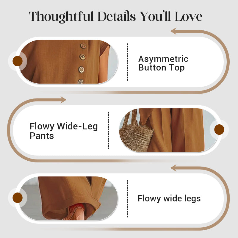 👗Ensemble deux pièces élégant pour femme – Couleur unie, polyvalent et classique – Idéal au quotidien, au bureau et pour les occasions spéciales | Livraison gratuite