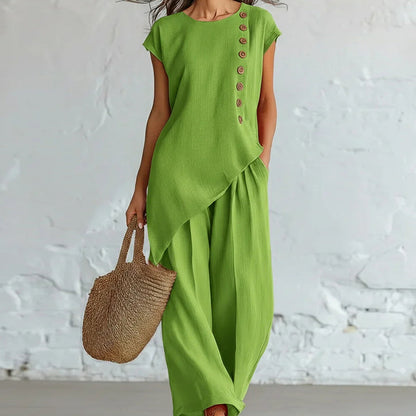 👗Ensemble deux pièces élégant pour femme – Couleur unie, polyvalent et classique – Idéal au quotidien, au bureau et pour les occasions spéciales | Livraison gratuite