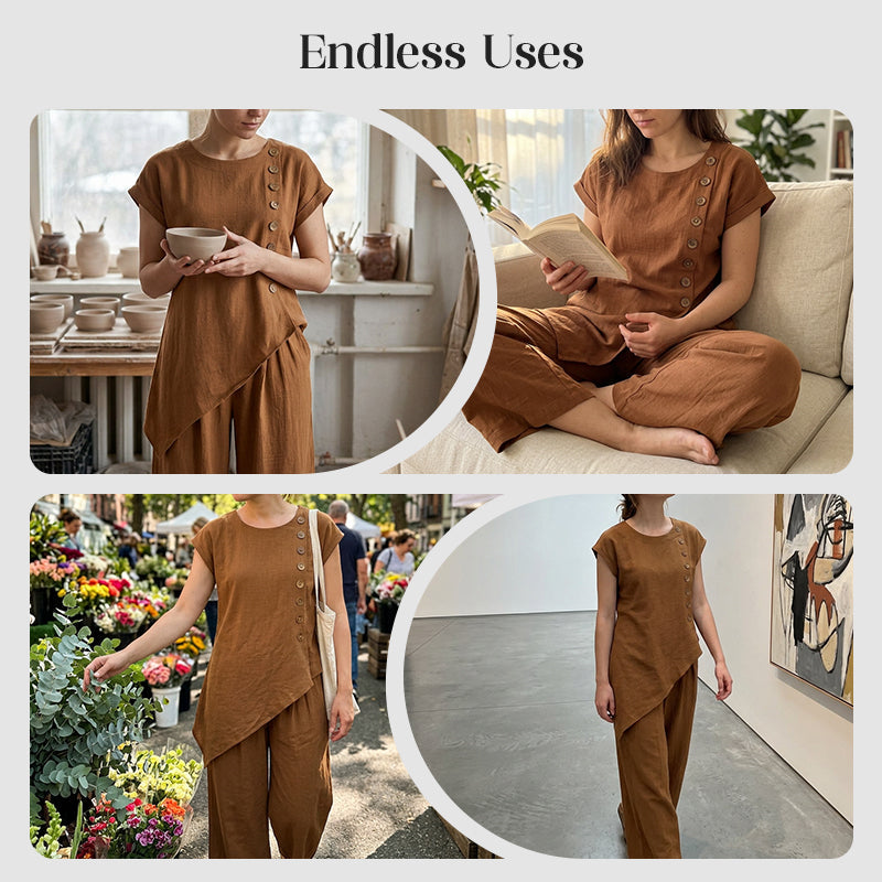 👗Ensemble deux pièces élégant pour femme – Couleur unie, polyvalent et classique – Idéal au quotidien, au bureau et pour les occasions spéciales | Livraison gratuite