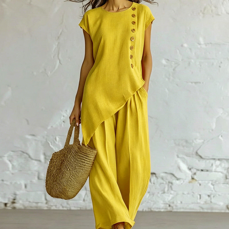 👗Ensemble deux pièces élégant pour femme – Couleur unie, polyvalent et classique – Idéal au quotidien, au bureau et pour les occasions spéciales | Livraison gratuite
