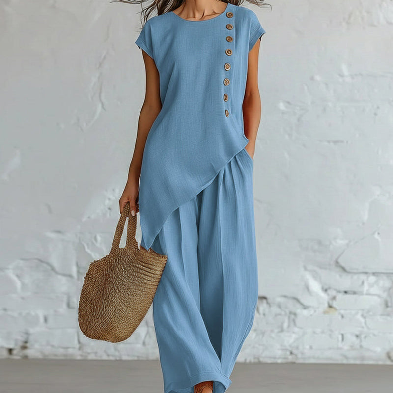 👗Ensemble deux pièces élégant pour femme – Couleur unie, polyvalent et classique – Idéal au quotidien, au bureau et pour les occasions spéciales | Livraison gratuite