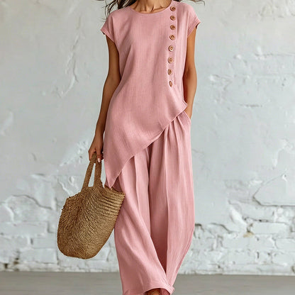 👗Ensemble deux pièces élégant pour femme – Couleur unie, polyvalent et classique – Idéal au quotidien, au bureau et pour les occasions spéciales | Livraison gratuite
