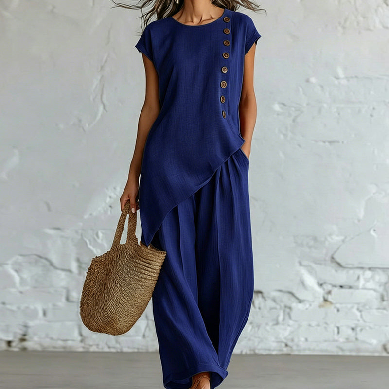 👗Ensemble deux pièces élégant pour femme – Couleur unie, polyvalent et classique – Idéal au quotidien, au bureau et pour les occasions spéciales | Livraison gratuite