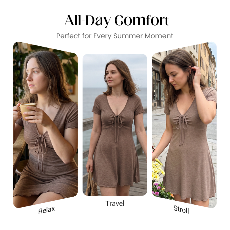 👗🔥 -50% ! Mini-Robe Bodycon Col V pour Femme – Moulante, Élégante & Parfaite pour les Soirées, Rendez-vous & Événements du Soir ✨